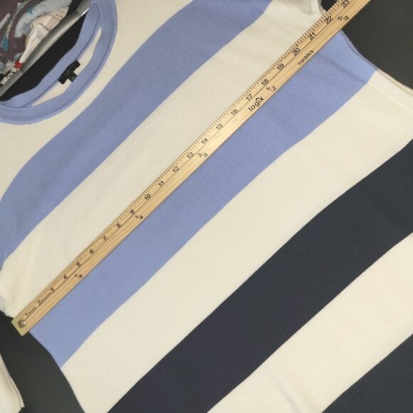 Talbots Blue Button Striped Sweater XLP XL Petite - Picture 7 of 9